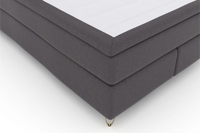 Select No 4 Komplett Sängpaket 140x200 Medium - Mörkgrå/Metall V-form - Products - Möbler - Säng - Kontinentalsäng