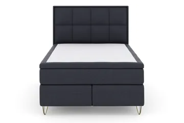 Select No 4 Komplett Sängpaket 160x200 Fast - Blå/Metall V-form - Products - Möbler - Säng - Kontinentalsäng