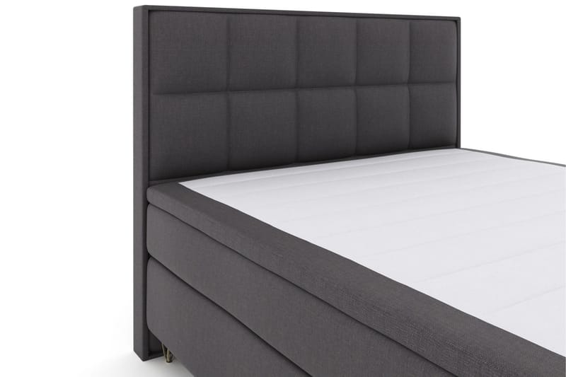 Select No 4 Komplett Sängpaket 160x200 Fast - Mörkgrå/Metall V-form - Products - Möbler - Säng - Kontinentalsäng