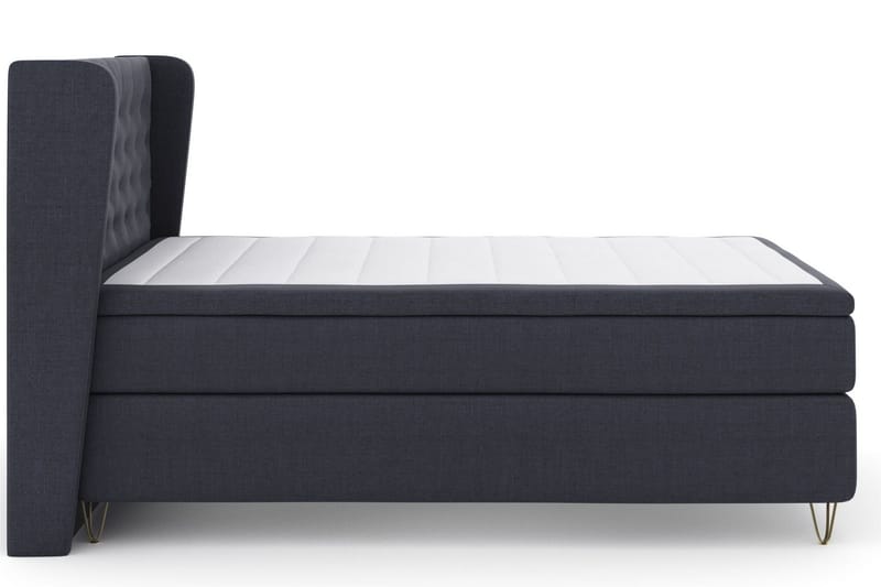 Select No 4 Komplett Sängpaket 160x200 Fast/Medium - Blå/Metall V-form - Products - Möbler - Säng - Kontinentalsäng