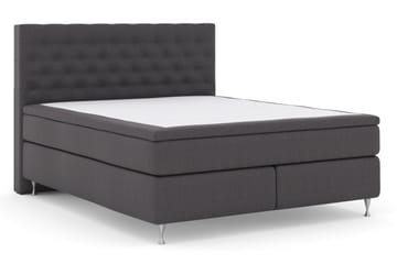 Select No 4 Komplett Sängpaket 160x200 Fast/Medium - Mörkgrå/Silver - Products - Möbler - Säng - Kontinentalsäng