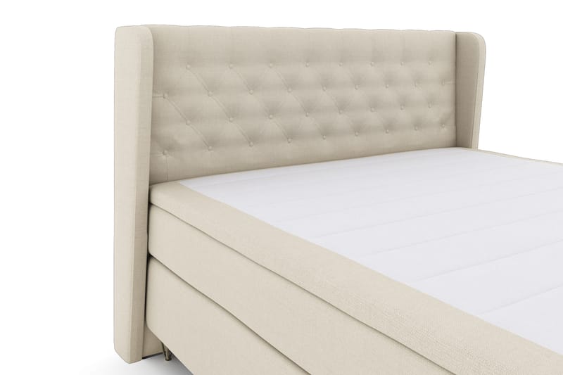 Select No 4 Komplett Sängpaket 180x200 Fast - Beige/Metall V-form - Products - Möbler - Säng - Kontinentalsäng