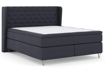 Select No 4 Komplett Sängpaket 180x200 Fast - Blå/Metall V-form - Products - Möbler - Säng - Kontinentalsäng
