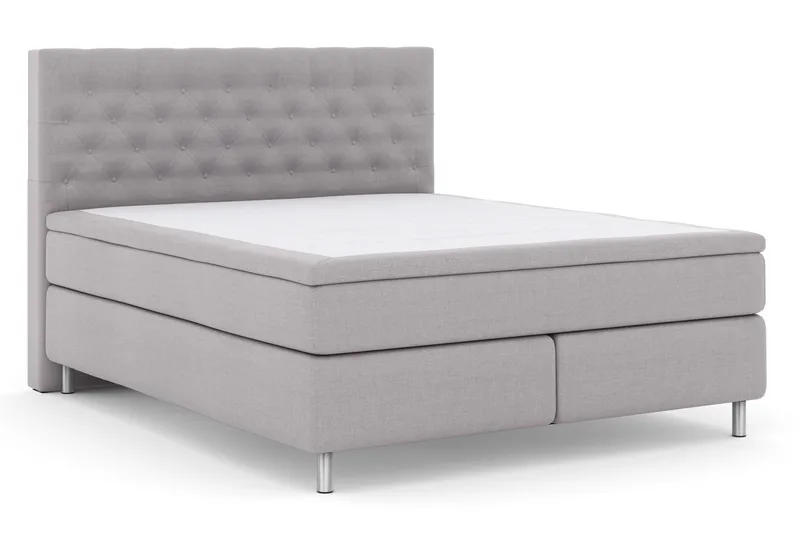 Select No 4 Komplett Sängpaket 180x200 Fast - Ljusgrå/Metall - Products - Möbler - Säng - Kontinentalsäng