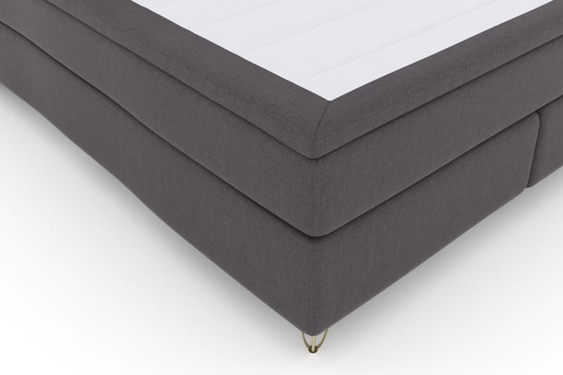 Select No 4 Komplett Sängpaket 180x200 Fast - Mörkgrå/Metall V-form - Products - Möbler - Säng - Kontinentalsäng