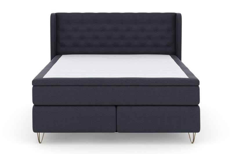Select No 4 Komplett Sängpaket 180x200 Fast/Medium, Blå/Metall V-form