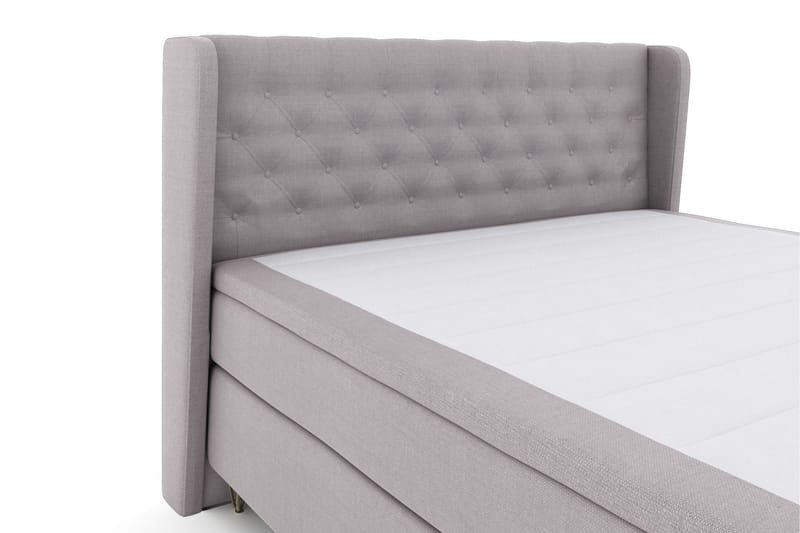 Select No 4 Komplett Sängpaket 180x200 Fast/Medium - Ljusgrå/Metall V-form - Products - Möbler - Säng - Kontinentalsäng