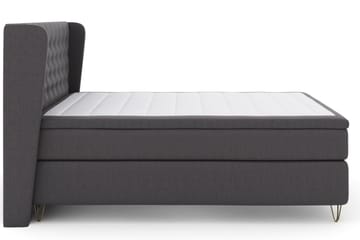 Select No 4 Komplett Sängpaket 180x200 Fast/Medium - Mörkgrå/Metall V-form - Products - Möbler - Säng - Kontinentalsäng