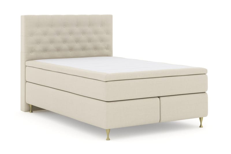 Select No 4 Kontinentalsäng 140x200 Fast/Medium - Beige/Guld - Products - Möbler - Säng - Kontinentalsäng