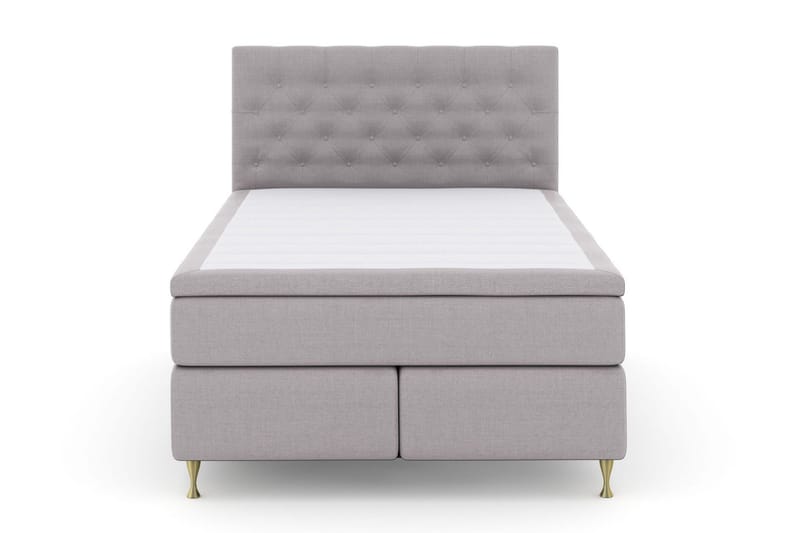 Select No 4 Kontinentalsäng 140x200 Fast/Medium - Ljusgrå/Guld - Products - Möbler - Säng - Kontinentalsäng