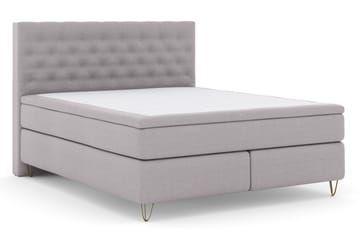 Select No 4 Kontinentalsäng 160x200 Fast - Ljusgrå/Metall V-Form - Products - Möbler - Säng - Kontinentalsäng