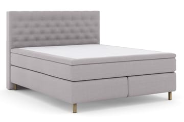 Select No 4 Kontinentalsäng 210x210 Fast/Medium - Ljusgrå/Koppar - Products - Möbler - Säng - Kontinentalsäng