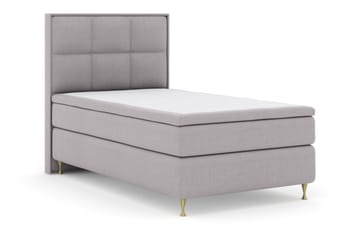 Select No 5 Komplett Sängpaket 120x200 Fast Watergel - Ljusgrå/Guld - Products - Möbler - Säng - Enkelsäng