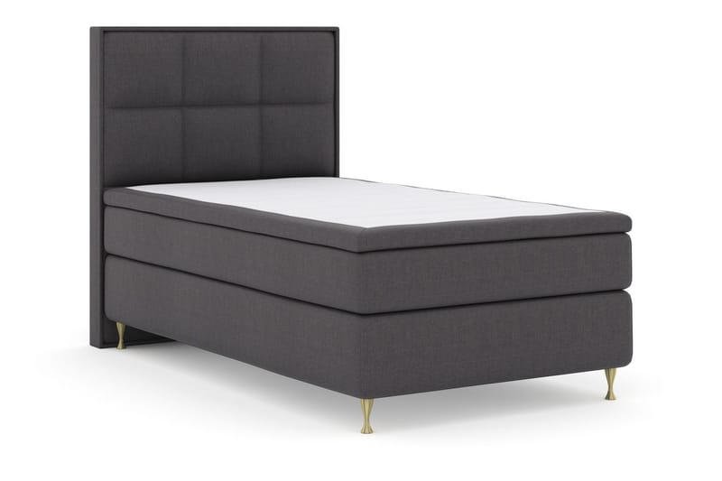 Select No 5 Komplett Sängpaket 120x200 Fast Watergel - Mörkgrå/Guld - Products - Möbler - Säng - Enkelsäng