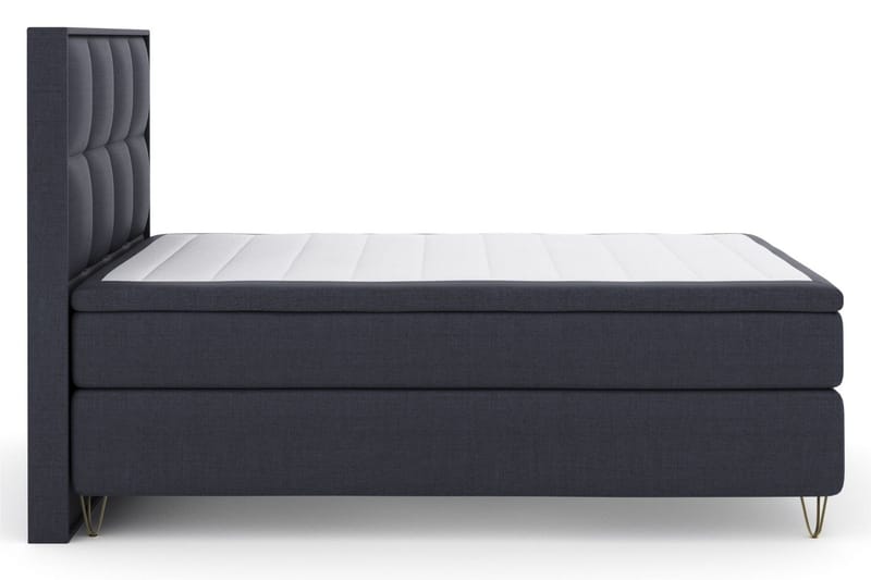 Select No 5 Komplett Sängpaket 140x200 Fast Latex, Blå/Metall V-form