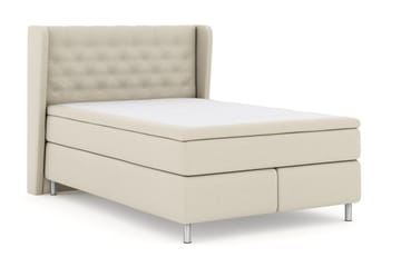 Select No 5 Komplett Sängpaket 140x200 Fast Watergel - Beige/Metall - Products - Möbler - Säng - Kontinentalsäng