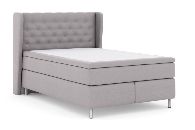 Select No 5 Komplett Sängpaket 140x200 Fast Watergel - Ljusgrå/Metall - Products - Möbler - Säng - Kontinentalsäng