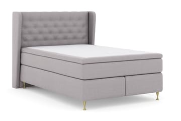 Select No 5 Komplett Sängpaket 140x200 Fast/Medium Latex - Ljusgrå/Guld - Products - Möbler - Säng - Kontinentalsäng