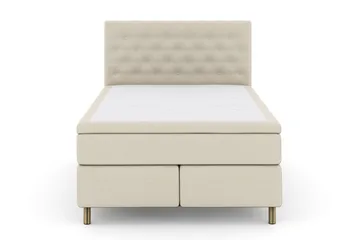 Select No 5 Komplett Sängpaket 160x200 Fast Watergel - Beige/Koppar - Products - Möbler - Säng - Kontinentalsäng