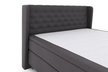 Select No 5 Komplett Sängpaket 160x200 Fast/Medium Watergel - Mörkgrå/Metall V-form - Products - Möbler - Säng - Kontinentalsäng