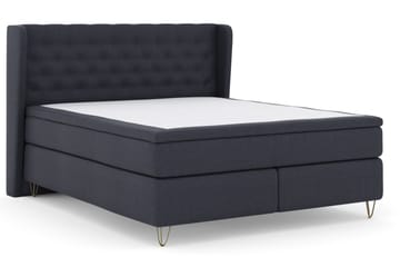 Select No 5 Komplett Sängpaket 180x200 Medium Latex - Blå/Metall V-form - Products - Möbler - Säng - Kontinentalsäng