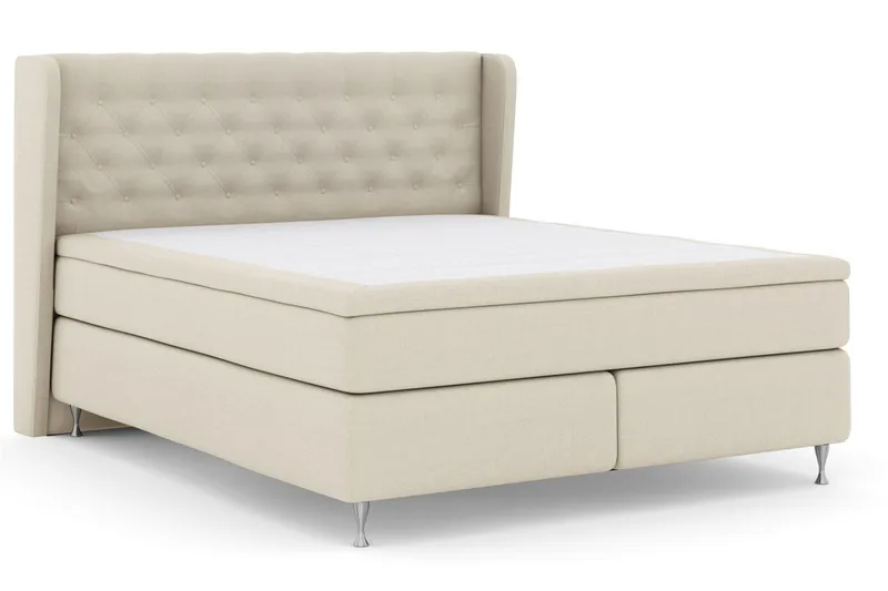 Select No 5 Komplett Sängpaket 210x210 Fast Latex - Beige/Silver - Products - Möbler - Säng - Kontinentalsäng
