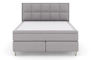 Select No 5 Komplett Sängpaket 210x210 Fast Latex - Ljusgrå/Metall V-form - Products - Möbler - Säng - Kontinentalsäng