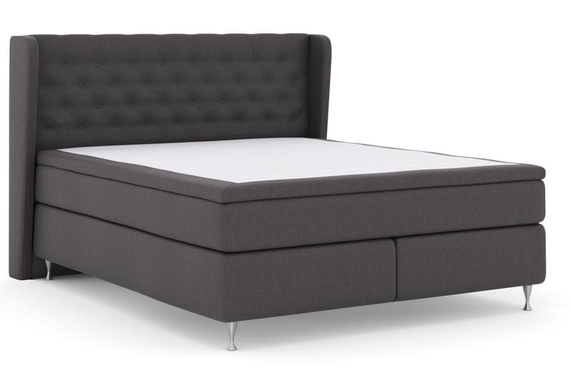Select No 5 Komplett Sängpaket 210x210 Fast Latex - Mörkgrå/Silver - Products - Möbler - Säng - Kontinentalsäng