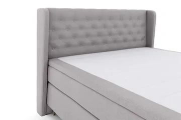 Select No 5 Komplett Sängpaket 210x210 Fast/Medium Watergel - Ljusgrå/Metall V-form - Products - Möbler - Säng - Kontinentalsäng