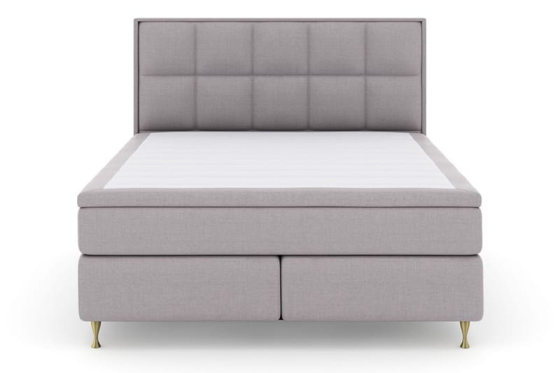 Select No 5 Komplett Sängpaket 210x210 Medium Latex - Ljusgrå/Guld - Products - Möbler - Säng - Kontinentalsäng