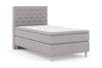 Select No 5 Kontinentalsäng 120x200 Medium Watergel - Ljusgrå/Metall - Products - Möbler - Säng - Enkelsäng