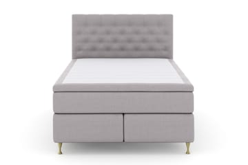 Select No 5 Kontinentalsäng 140x200 Fast Latex - Ljusgrå/Guld - Products - Möbler - Säng - Kontinentalsäng