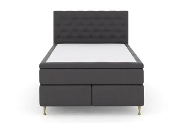 Select No 5 Kontinentalsäng 140x200 Fast Latex - Mörkgrå/Guld - Products - Möbler - Säng - Kontinentalsäng