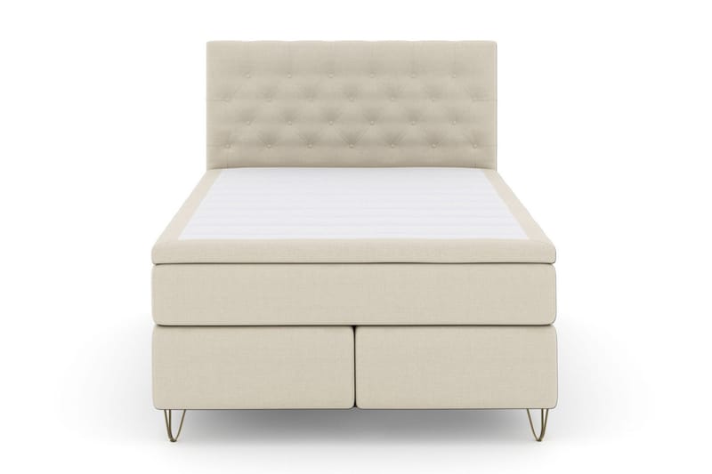 Select No 5 Kontinentalsäng 140x200 Medium Watergel - Beige/Metall V-Form - Products - Möbler - Säng - Kontinentalsäng