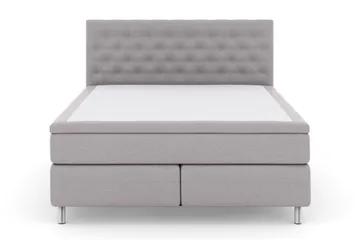 Select No 5 Kontinentalsäng 160x200 Fast/Medium Watergel - Ljusgrå/Metall - Products - Möbler - Säng - Kontinentalsäng