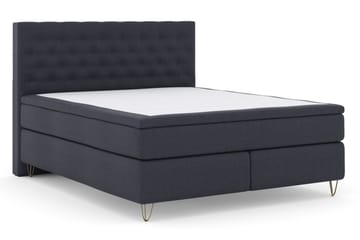 Select No 5 Kontinentalsäng 180x200 Fast/Medium Latex - Blå/Metall V-Form - Products - Möbler - Säng - Kontinentalsäng