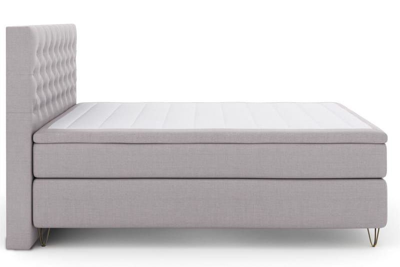 Select No 5 Kontinentalsäng 180x200 Fast/Medium Latex - Ljusgrå/Metall V-Form - Products - Möbler - Säng - Kontinentalsäng