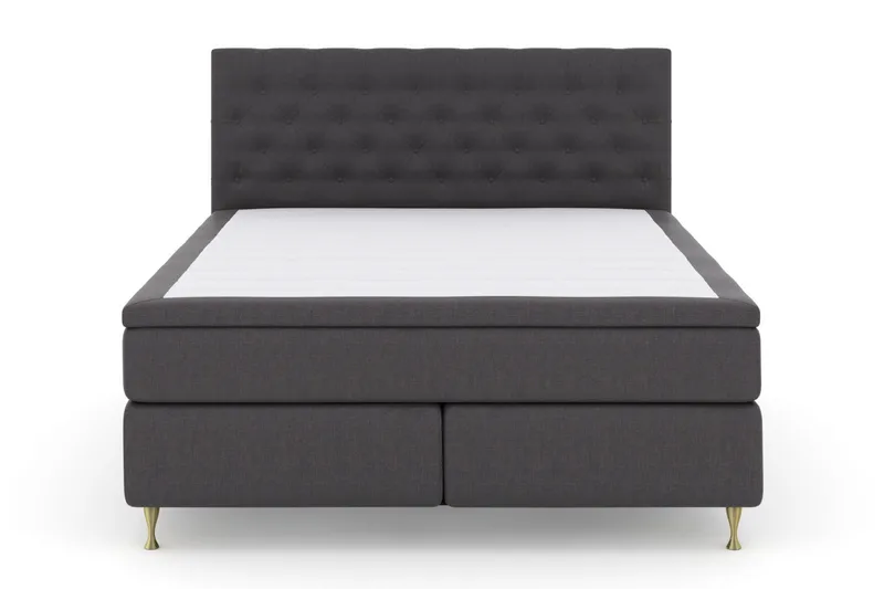 Select No 5 Kontinentalsäng 180x200 Medium Watergel - Mörkgrå/Guld - Products - Möbler - Säng - Kontinentalsäng
