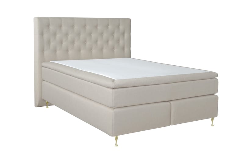 Select No 5 Kontinentalsäng 210x210 Fast/Medium Latex - Beige/Guld - Products - Möbler - Säng - Kontinentalsäng