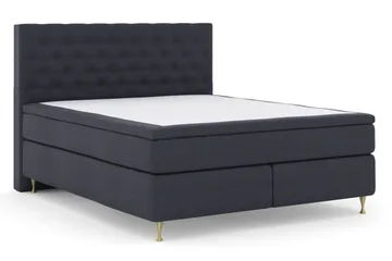 Select No 5 Kontinentalsäng 210x210 Fast/Medium Latex - Blå/Guld - Products - Möbler - Säng - Kontinentalsäng
