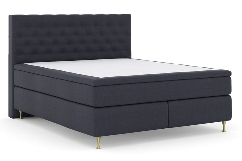 Select No 5 Kontinentalsäng 210x210 Fast/Medium Latex - Blå/Guld - Products - Möbler - Säng - Kontinentalsäng