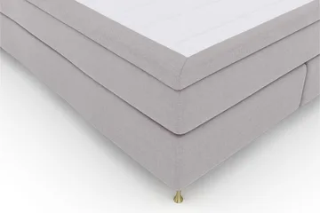 Select No 5 Kontinentalsäng 210x210 Fast/Medium Latex - Ljusgrå/Guld - Products - Möbler - Säng - Kontinentalsäng
