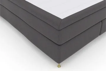 Select No 5 Kontinentalsäng 210x210 Fast/Medium Latex - Mörkgrå/Guld - Products - Möbler - Säng - Kontinentalsäng