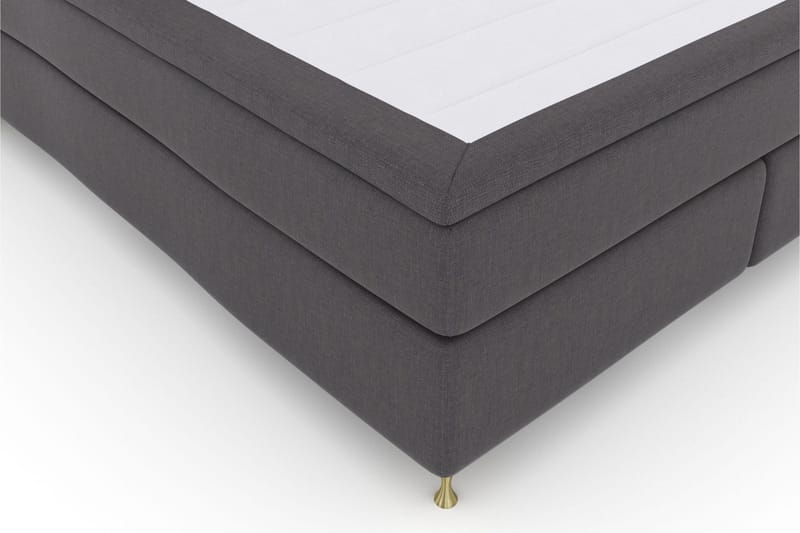 Select No 5 Kontinentalsäng 210x210 Fast/Medium Latex - Mörkgrå/Guld - Products - Möbler - Säng - Kontinentalsäng