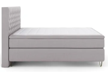 Select No 5 Kontinentalsäng 210x210 Fast/Medium Watergel - Ljusgrå/Metall V-Form - Products - Möbler - Säng - Kontinentalsäng
