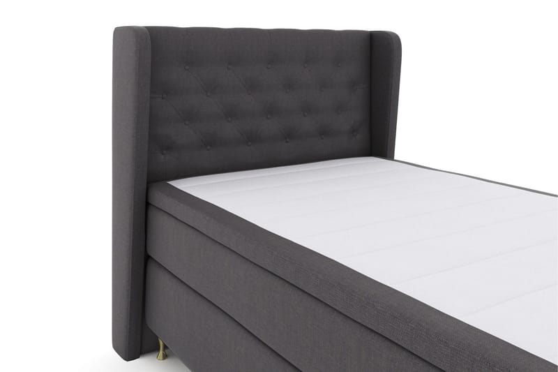Select No 6 Komplett Sängpaket 120x200 Fast Latex/Memory - Mörkgrå/Guld - Products - Möbler - Säng - Enkelsäng