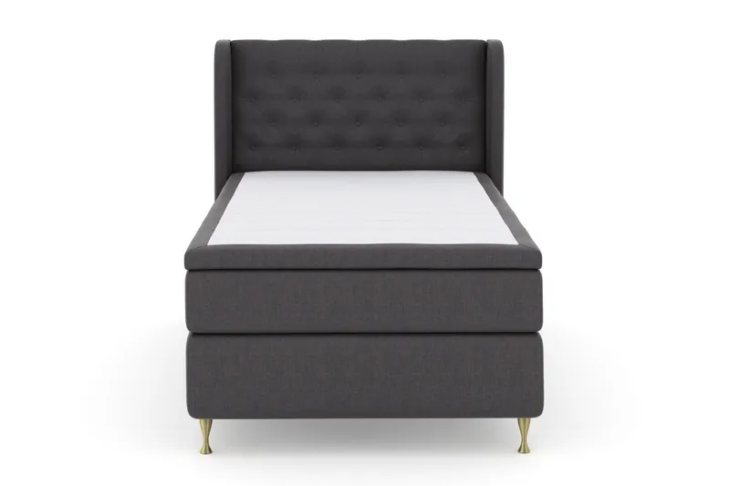 Select No 6 Komplett Sängpaket 120x200 Fast Latex/Memory - Mörkgrå/Guld - Products - Möbler - Säng - Enkelsäng