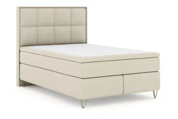 Select No 6 Komplett Sängpaket 140x200 Fast Watergel - Beige/Metall V-form - Products - Möbler - Säng - Kontinentalsäng