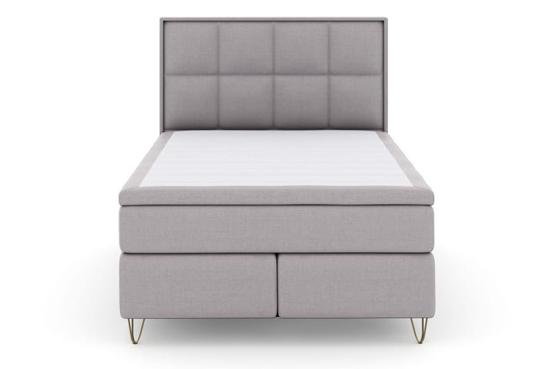 Select No 6 Komplett Sängpaket 140x200 Fast Watergel - Ljusgrå/Metall V-form - Products - Möbler - Säng - Kontinentalsäng
