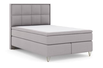 Select No 6 Komplett Sängpaket 140x200 Fast Watergel - Ljusgrå/Metall V-form - Products - Möbler - Säng - Kontinentalsäng